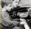 music student practicing